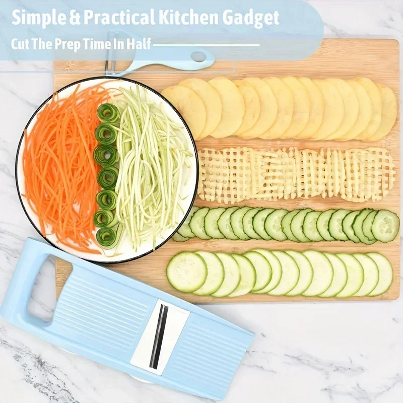 5 in 1 Multi-Functional Vegetable Chopper Onion Chopper Food Chopper Kitchen Mandoline Slicer Veggie Dicer Cutter Garlic grinder