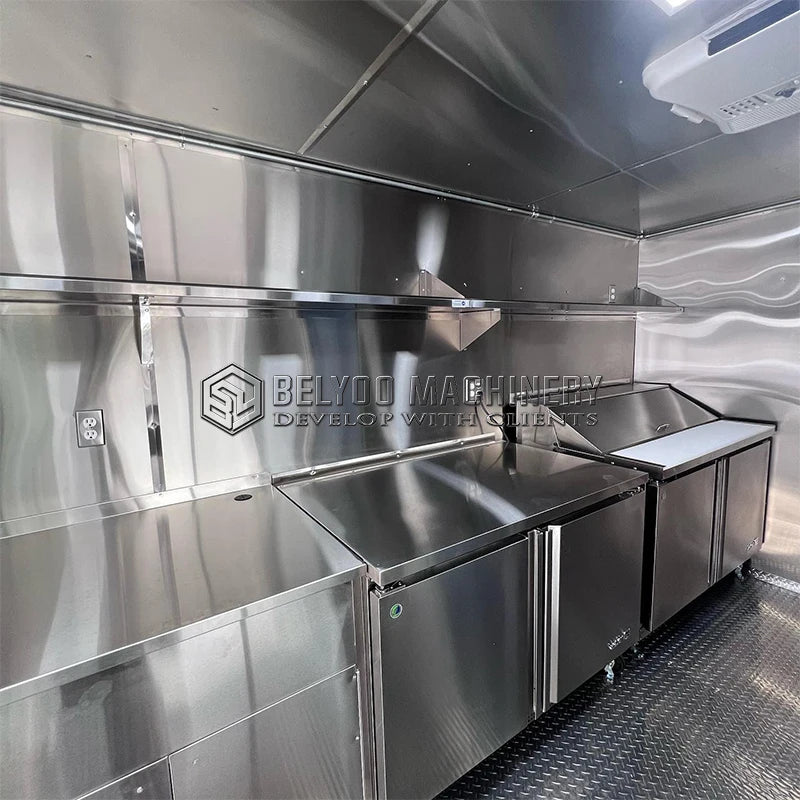 Hot Selling Catering Trailer Mobile Kitchen Bbq Grill Food Trailer Fully Equipped Pizza Oven Food Truck for Sale In USA