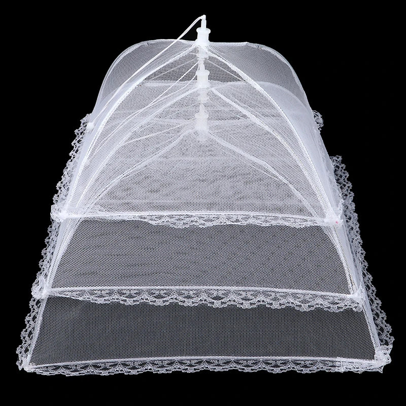 Food Covers Mesh Foldable Kitchen Anti Fly Mosquito Tent Dome Net Umbrella Picnic Protect Dish Cover Kitchen Accessories