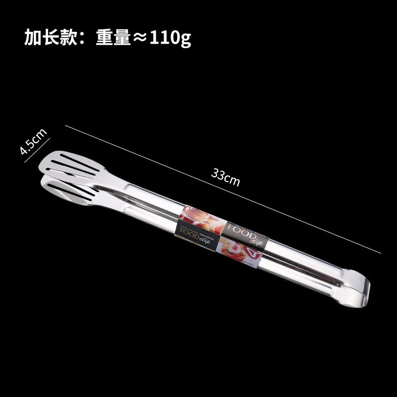 Multipurpose 304 Stainless Steel Meal Clip with Three-line Hollowed-out Design, Ideal for Grilling, Serving, and More,Food Clip