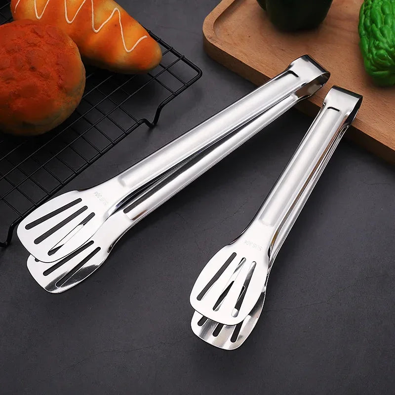 Multipurpose 304 Stainless Steel Meal Clip with Three-line Hollowed-out Design, Ideal for Grilling, Serving, and More,Food Clip