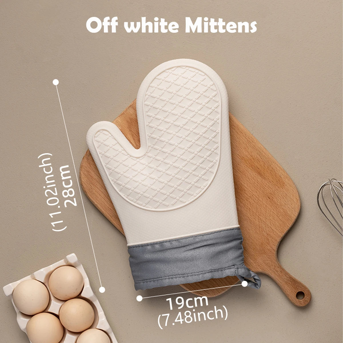 WMMO Anti-scald Oven Gloves Thickened Silicone Insulation Non-slip High Temperature Resistant Kitchen Oven Baking Gloves