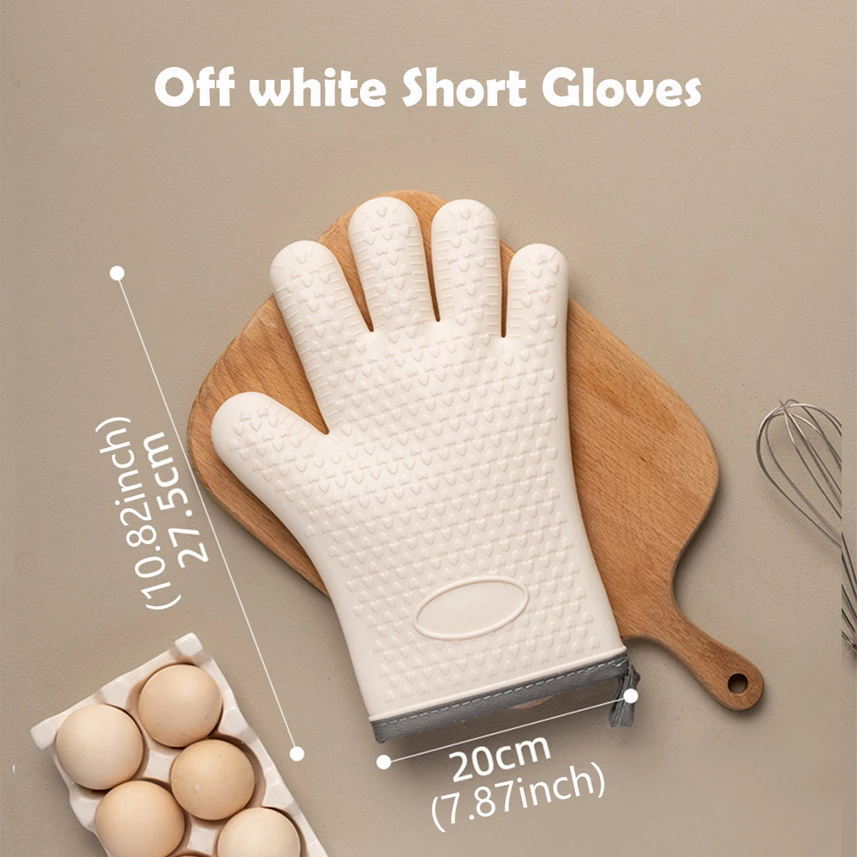 WMMO Anti-scald Oven Gloves Thickened Silicone Insulation Non-slip High Temperature Resistant Kitchen Oven Baking Gloves