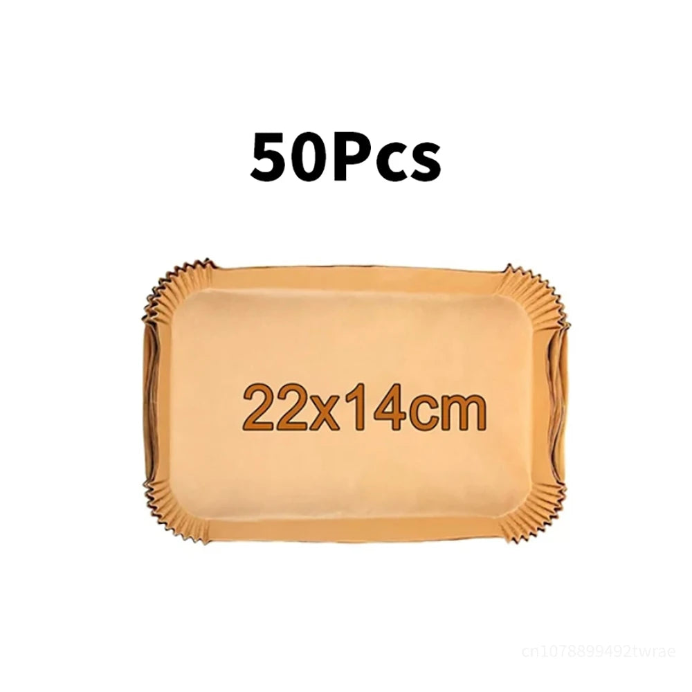 Rectangle Disposable Air Fryer Paper Non-Stick for Ninja Foodi DZ071 7QT DualZone Air Fryer Baking Paper Liner Oilproof Oven Mat