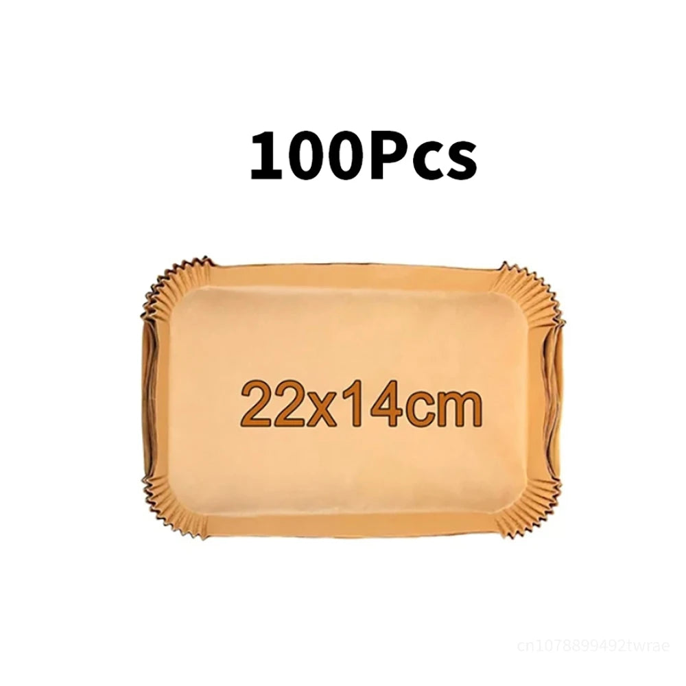 Rectangle Disposable Air Fryer Paper Non-Stick for Ninja Foodi DZ071 7QT DualZone Air Fryer Baking Paper Liner Oilproof Oven Mat