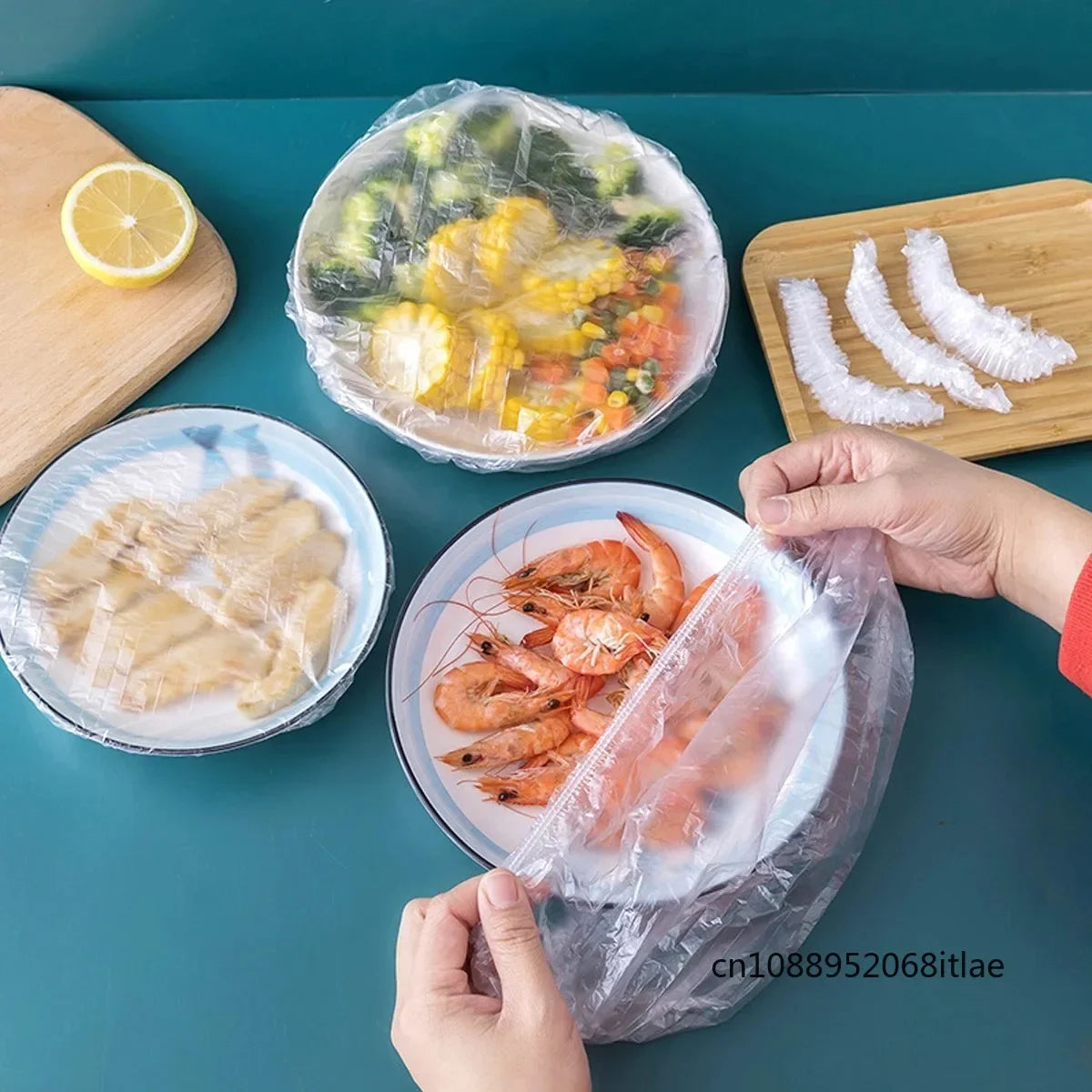 50/100/200/500PCS Food Grade Fresh-keeping Plastic Bag Disposable Food Cover Bags Reusable Stretchable Plastic Wrap Storage Bag